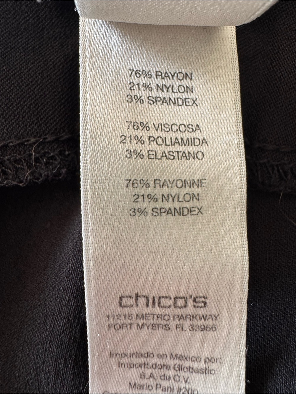 Chico’s So Slimming black womens dress pants size 3 / 16 US flat front stretch - Picture 13 of 14